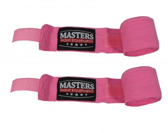 Masters Fight Equipment, Bandaże bokserskie, BB-4, różowe, 400 cm Masters Fight Equipment