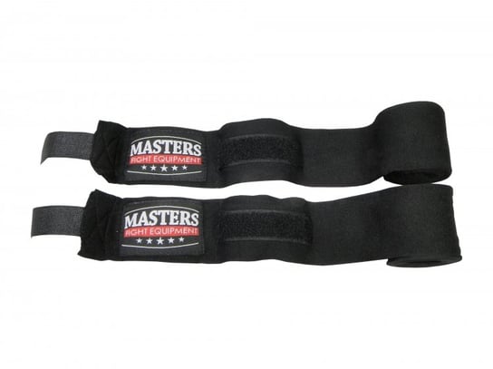 Masters Fight Equipment, Bandaże bokserskie elastyczne, BBE-3, czarny 3m Masters Fight Equipment