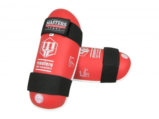 Masters Fight Equipment, Nagolenniki, NA-MFE Wako approved, czerwony, rozmiar XXL Masters Fight Equipment