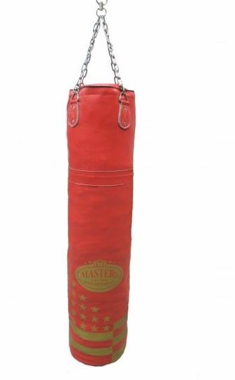 MASTERS FIGHT EQUIPMENT, Worek bokserski skórzany, 150/35 cm pełny WWS-STAR, czerwony Masters Fight Equipment