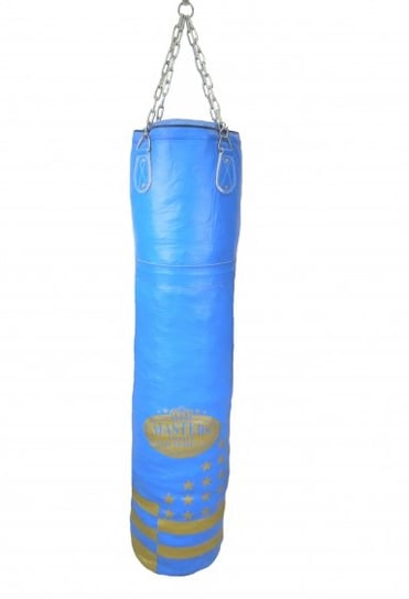 MASTERS FIGHT EQUIPMENT, Worek bokserski skórzany, 150/35 cm pełny WWS-STAR niebieski Masters Fight Equipment