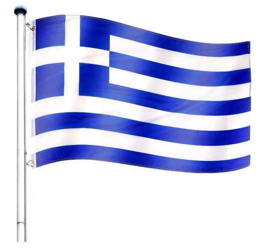 Maszt flagowy w komplecie flagi - Grecja - 6,50 m FLAGMASTER
