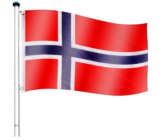 Maszt wraz z flagą: Norwegia - 650 cm FLAGMASTER