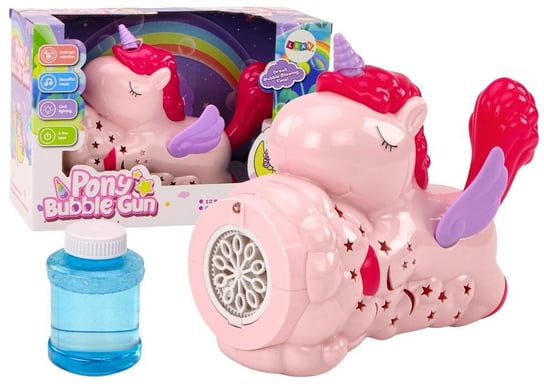 Maszyna Do Baniek Mydlanych Jednorożec Światła Dźwięki Różowy Lean Toys