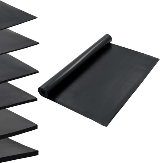 Mata antypoślizgowa vidaXL Gładka, czarna, 1,2x5 m, 2 mm vidaXL