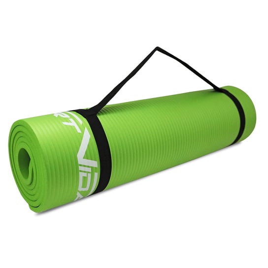Mata do ćwiczeń fitness, aerobiku NBR 1,5cm zielona SportVida SportVida
