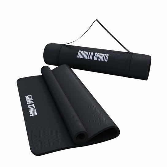 Mata do jogi 185x58x1,5 cm czarna Gorilla Sports