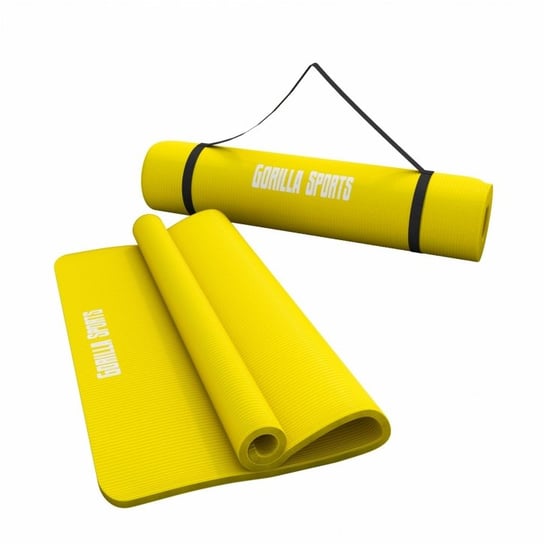 Mata do jogi 185x58x1,5 cm żółta Gorilla Sports
