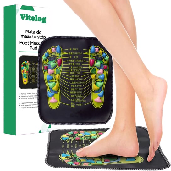 Mata do masażu akupresury masażer stóp nóg z kolcami masującymi sensoryczna Vitolog