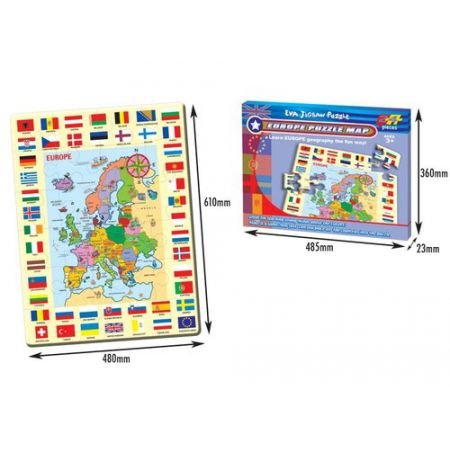 Mata edukacyjna z puzzli Mapa Europy Sunta