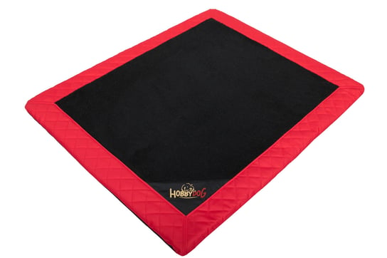 Mata exclusive, 110 cm x 90 cm, XL, czarny z czerwonym HobbyDog