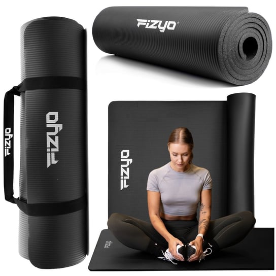 Mata Gimnastyczna do Ćwiczeń Jogi Pilatesu 190x60 NBR Fitness GRUBA 1,5cm Fizyo