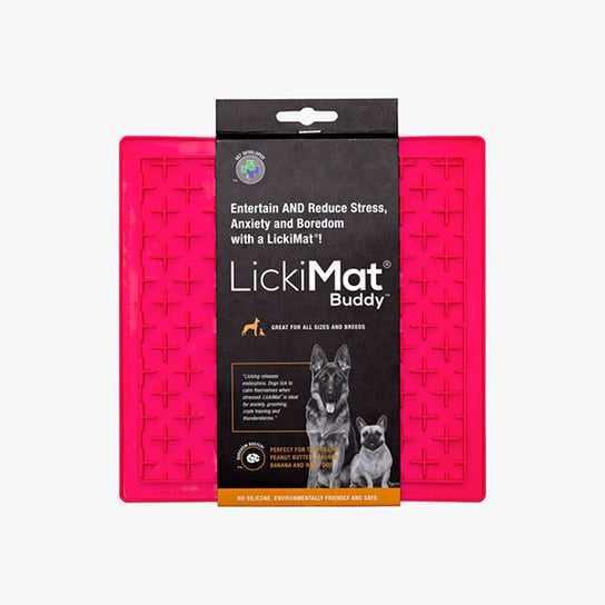 Mata LickiMat Buddy różowa dla psa i kota 20x20 cm LickiMat