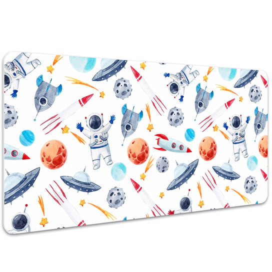 Mata na biurko dla dzieci Astronauta w kosmosie 100x50 cm Coloray