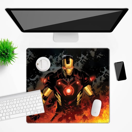 Mata na biurko Marvel wzór: Iron Man 003, 50x45cm Inna marka