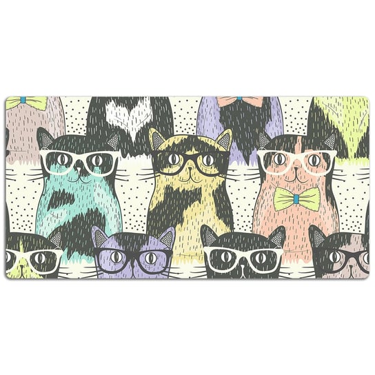 Mata ochronna na biurko Koty w okularach 120x60 cm, Dywanomat Dywanomat