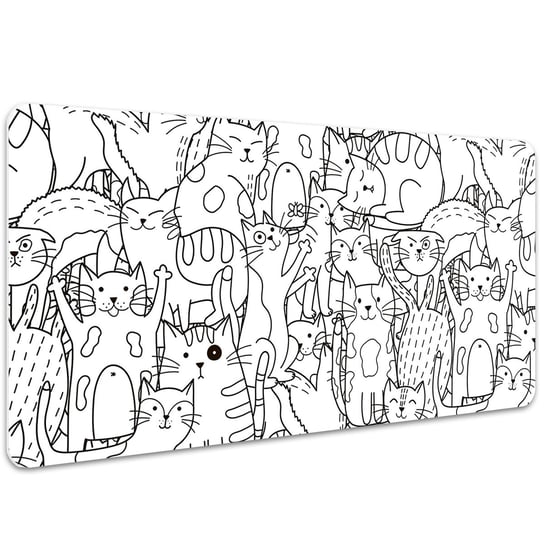Mata ochronna na biurko Koty w stylu Doodle 100x50 cm Coloray