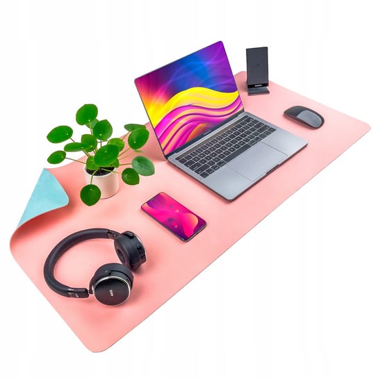 Mata ochronna na biurko pod klawiaturę i myszkę na stół 60x35 cm - różowa i błękitna Inny producent