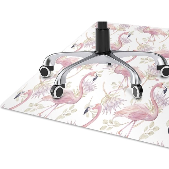 Mata ochronna pod krzesło fotel Flamingi 100x70 Dywanomat