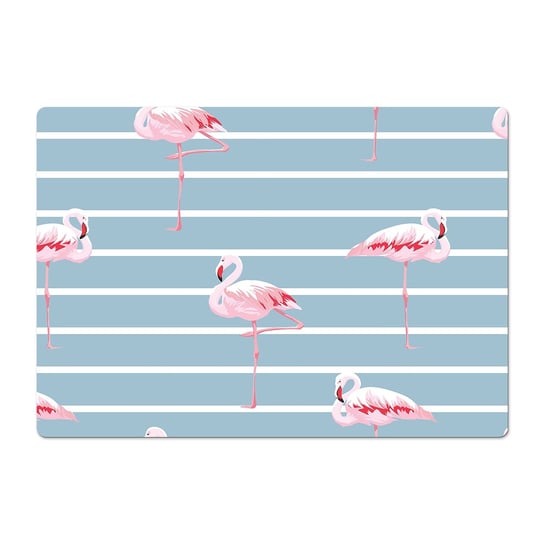 Mata ochronna pod krzesło wzory Lato flamingi pasy, ArtprintCave ArtPrintCave
