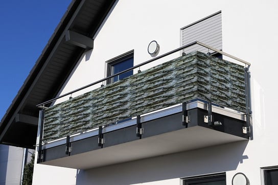 Mata osłona balkonowa murek PVC 0,9x5m Tajemniczy ogród