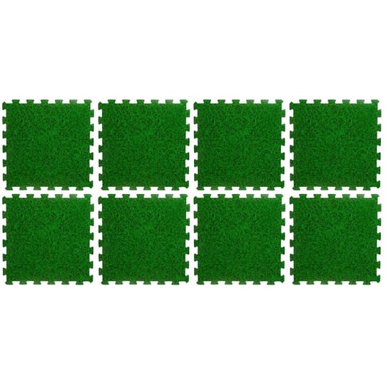 Mata piankowa puzzle, 8 elementów, 50 x 50 cm, wzór trawy Intex