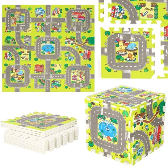 Mata piankowa puzzle dla dzieci 90,5x90,5 cm pianka Eva Springos