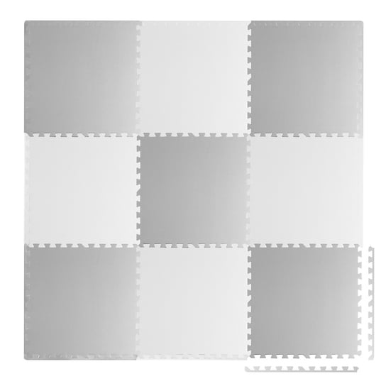 Mata piankowa puzzle piankowe edukacyjna biało-szara, 180x180 cm Ricokids Ricokids