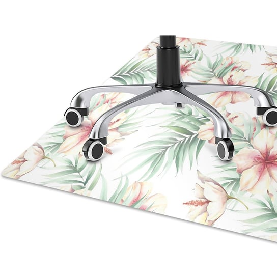 Mata podkładka pod krzesło Hawajskie kwiaty 100x70 Dywanomat