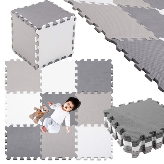 Mata składana puzzle piankowe dla dzieci 95,5x95,5 cm pianka EVA Springos
