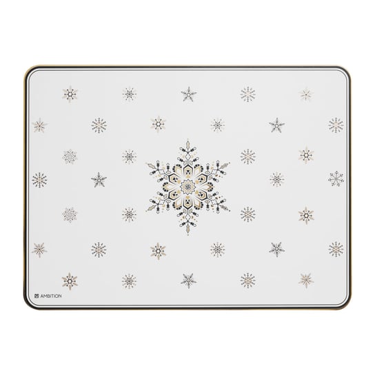 Mata stołowa Art Deco Stars 40 x 30 cm śnieżynki mix AMBITION Ambition