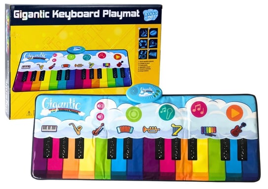 Mata Taneczna Edukacyjna Tęczowe Pianinko Instrumenty 10 Melodii Lean Toys