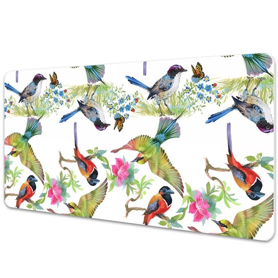 Mata z nadrukiem na biurko Kolorowe ptaki 90x45 cm Dywanomat
