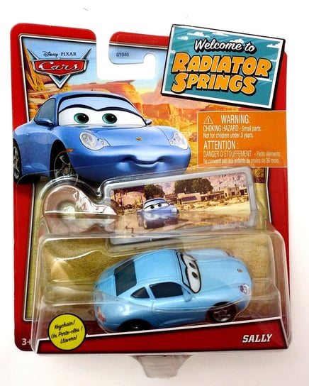 Matalowy Samochód Sally Cars + Zawieszka Mattel