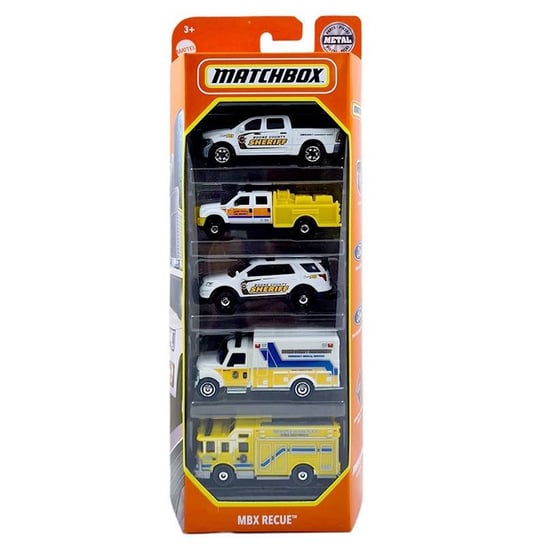 Matchbox, zestaw samochodzików, Recue, GVY46, 5-pak Matchbox