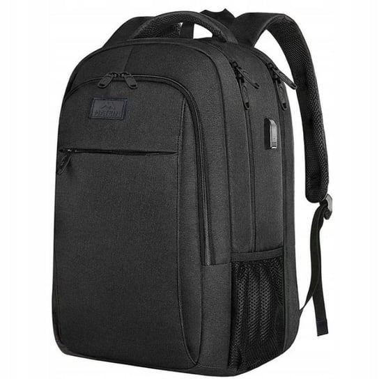 MATEIN Plecak miejski szkolny biznesowy na laptopa 15,6" pojemny USB czarny MATEIN