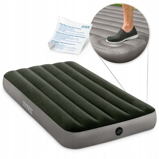 Materac dmuchany 191x99x25 cm z wbudowaną pompką nożną INTEX 64761 Intex