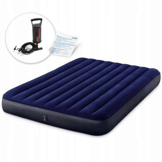 Materac dmuchany 203x152x25 cm z pompką tłokową INTEX 64759 Intex