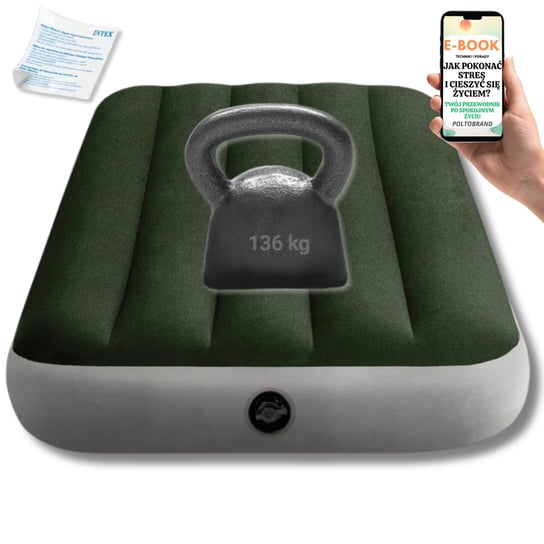 MATERAC DMUCHANY INTEX KEMPINGOWY TURYSTYCZNY DOMOWY 1 OSOBOWY + EBOOK-1 Intex