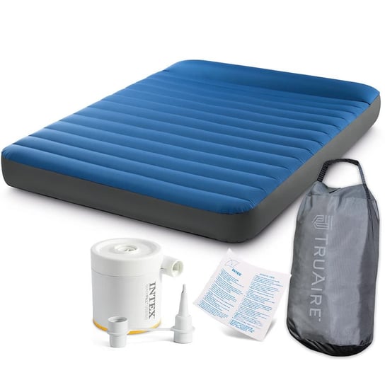 Materac dmuchany kempingowy + pompka USB 152 x 203 x 22 cm INTEX 64013 Intex