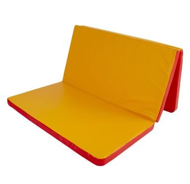 materac gimnastyczny Gamma 150x100x10 trzyczęściowy czerwono-żółty Małpiszon
