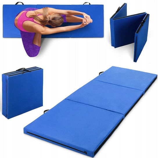 Materac Gimnastyczny Składany 180/60/6Cm Fitness Blue Inna marka