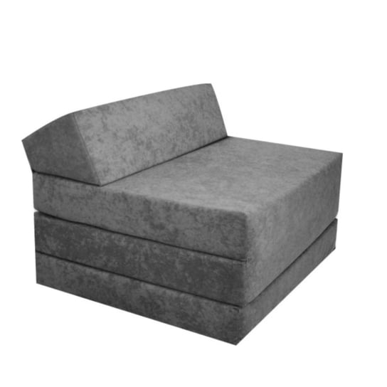 MATERAC TURYSTYCZNY ROZKŁADANY SKŁADANY FOTEL PUFA KAMPER 200x70x10 SZARY Fortisline