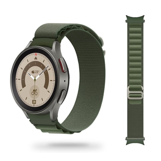 Materiałowa opaska Galaxy Watch 4 / 5 / Classic / 5 Pro / 6 / 6 Classic zielona GK PROTECTION