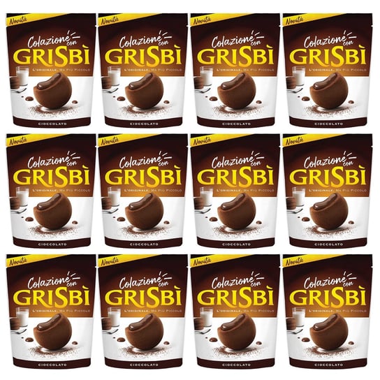 MATILDE VICENZI Grisbi Cioccolato - Włoskie biszkopty z płynnym nadzieniem czekoladowym 250g 12 paczek Inna marka