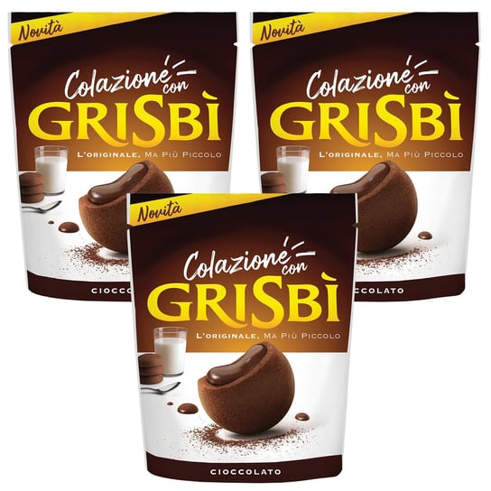 MATILDE VICENZI Grisbi Cioccolato - Włoskie biszkopty z płynnym nadzieniem czekoladowym 250g 3 paczki Inna marka