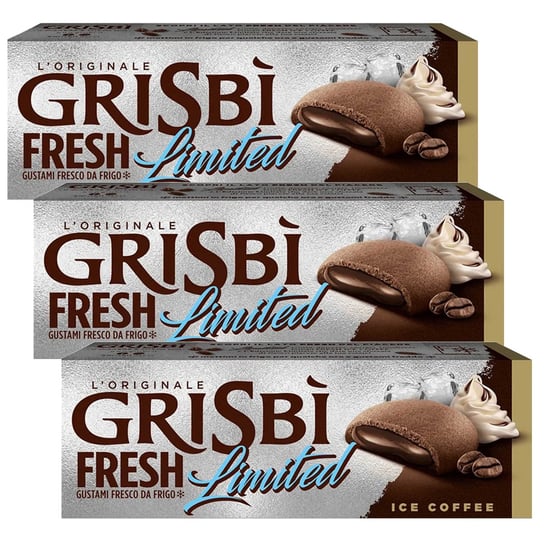 MATILDE VICENZI Grisbi Ice Coffee - Włoskie biszkopty z nadzieniem kawowym 135 g 3 paczki Inna marka