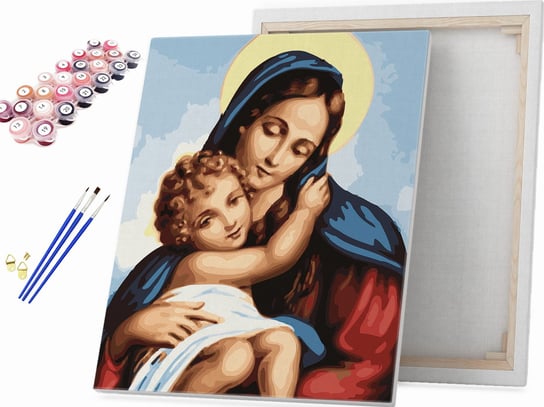 Matka Boża zdzieciątkiem - Malowanie po numerach Beliart