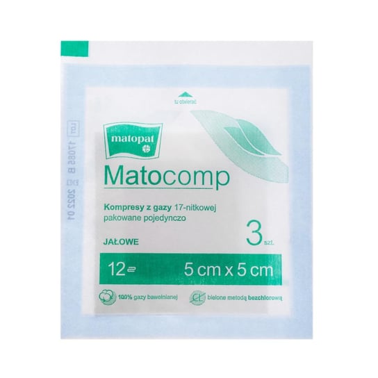 Matopat, Matocomp, kompresy jałowe, 5x5 cm, 3 szt. Matopat