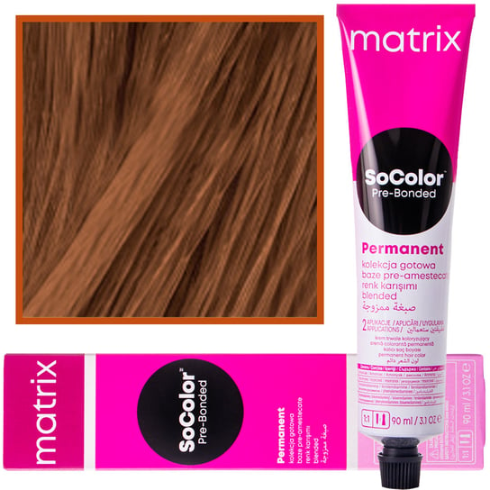 Matrix So Color PreBond trwała, profesjonalna farba do włosów kolor 7C Średni Blond Miedziany 90ml, kremowa konsystencja Matrix